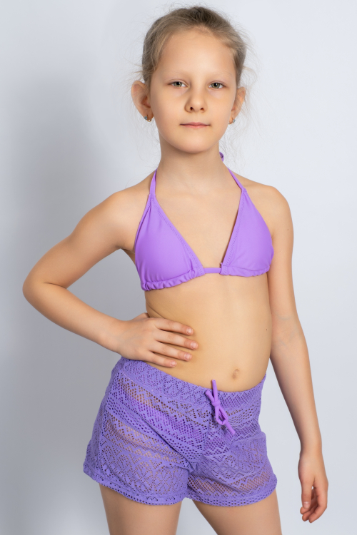 Купальник детский, цвет - фиолетовый