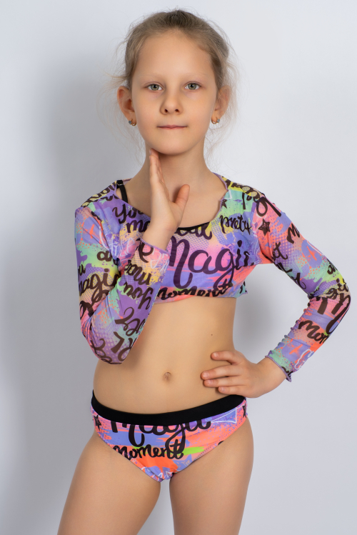 Купальник детский, цвет - фиолетовый