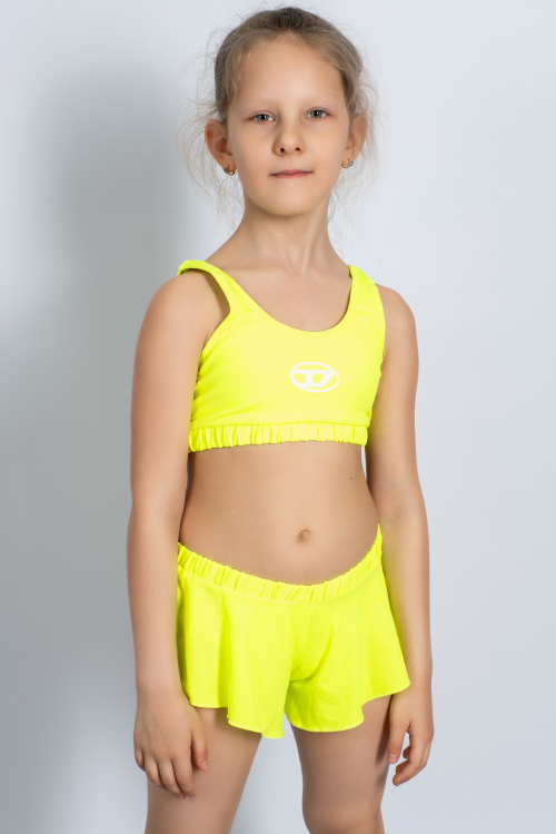 Купальник детский, цвет - желтый